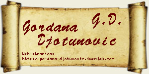 Gordana Đotunović vizit kartica